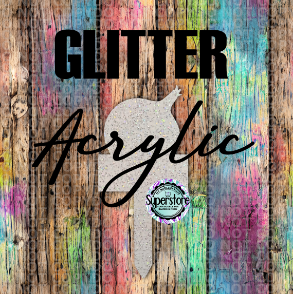 GLITTER - Onion Garden Stake - Sublimation Acrylic