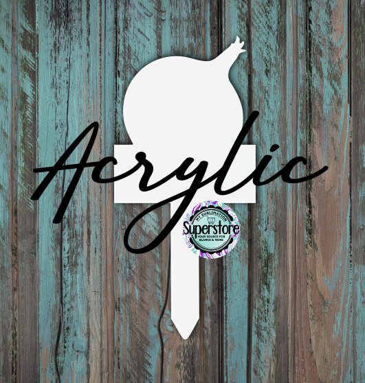 Clear Acrylic - Onion Garden Stake - Sublimation Acrylic
