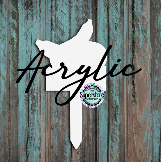 Clear Acrylic -Squash Garden Stake - Sublimation Acrylic