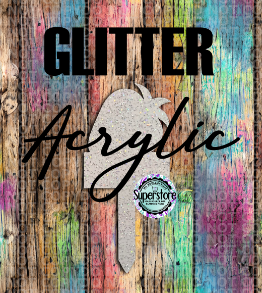 GLITTER - Strawberry Garden Stake - Sublimation Acrylic