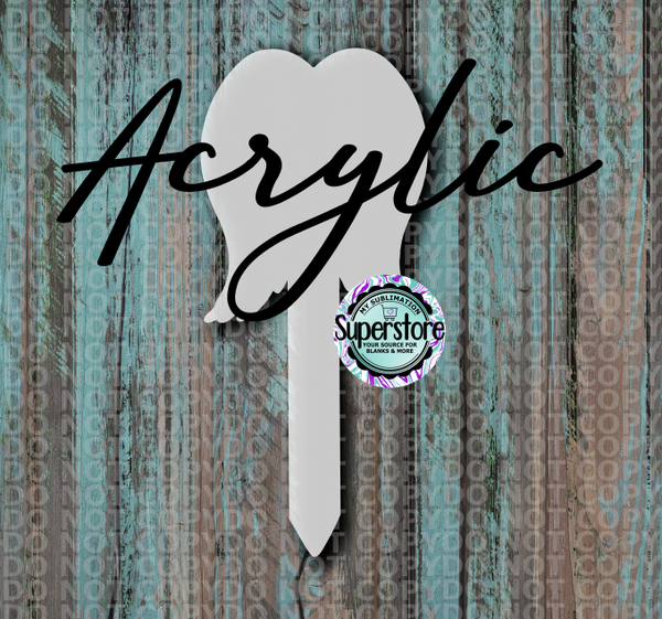 Clear Acrylic Wings Garden Stake - Sublimation Acrylic