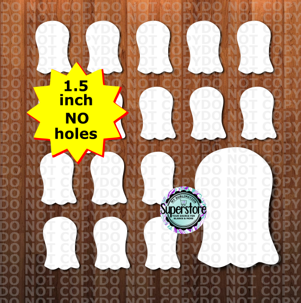 Ghost (sheet) - 10 or 20pc bundle - 1.5 or 2 inch size (great for badge reels & hairbow centers)