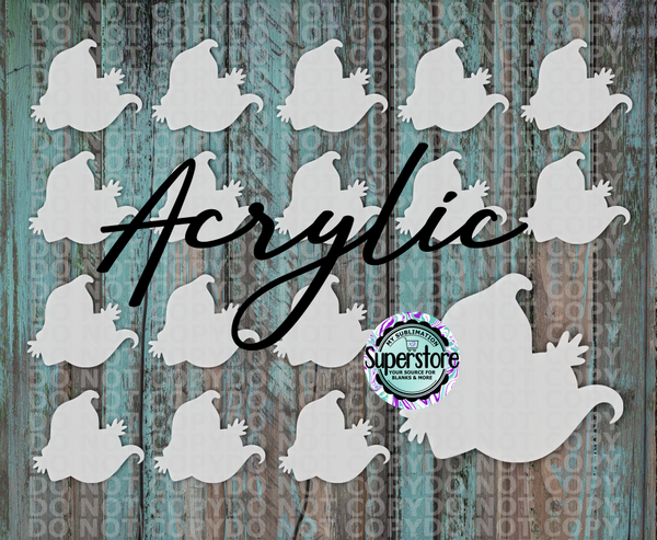 Acrylic Boo Ghost - 10 or 20 count 1.5 & 2 inch size - Sublimation Acrylic