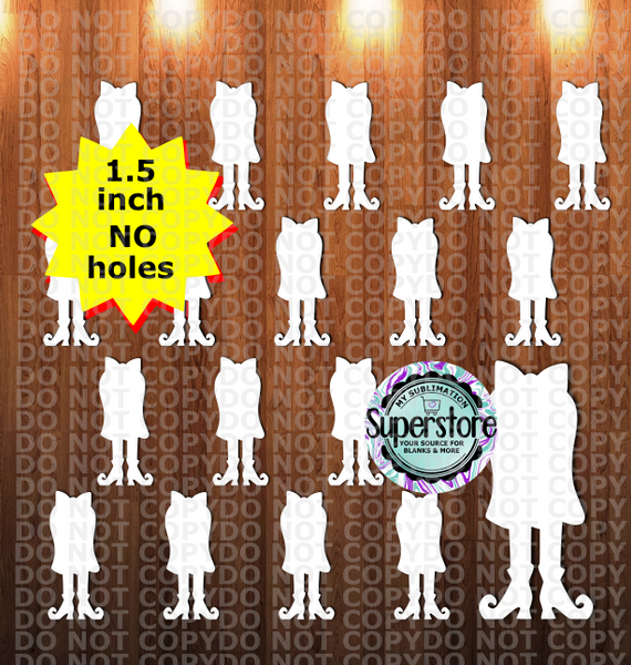 1.5 or 2 inch - Ghost With Legs MDF - (great for badge reels & hairbow centers)