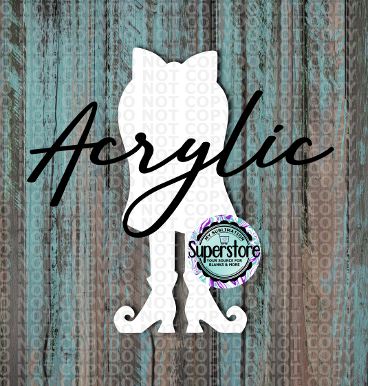 Clear Acrylic - Ghost With Legs -  With or Without Hole  - Sublimation Acrylic