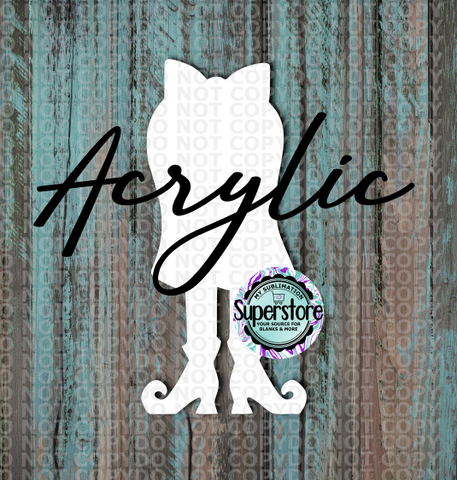 Clear Acrylic - Ghost With Legs -  With or Without Hole  - Sublimation Acrylic