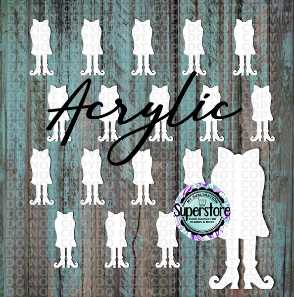 Acrylic Ghost With Legs - 10 or 20 count 1.5 & 2 inch size - Sublimation Acrylic