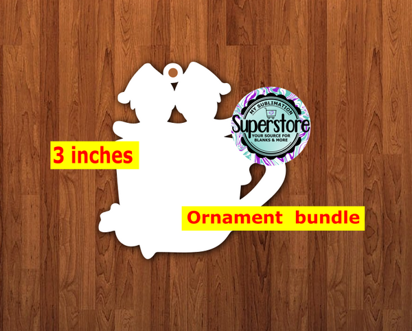 Gingerbread Coffee Mug 2,3,4,5 options - With Hole - 3 inch Ornament bundle price - MDF sublimation blank