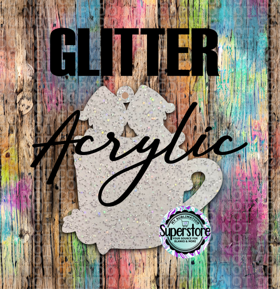 GLITTER Acrylic Gingerbread Coffee Mug - 2,3,4,5 option -  With Hole  - Sublimation Acrylic