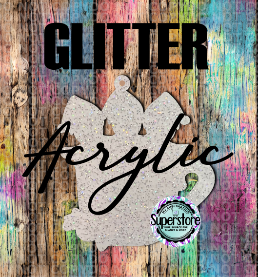 GLITTER Acrylic Gingerbread Coffee Mug - 2,3,4,5 option -  With Hole  - Sublimation Acrylic
