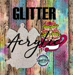 GLITTER Acrylic Gingerbread Coffee Mug - 2,3,4,5 option -  With Hole  - Sublimation Acrylic