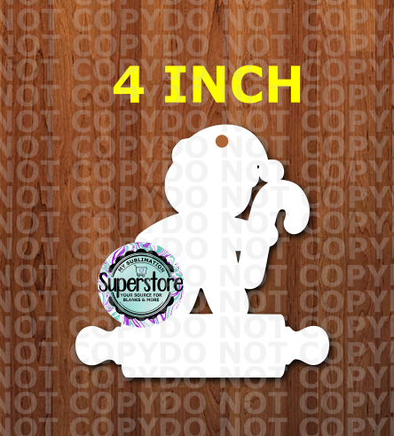 Gingerbread Boy With Rolling Pin - With or Without Hole - Sublimation Blank MDF