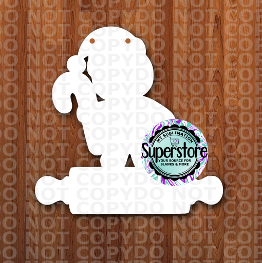 Gingerbread Girl With Rolling Pin - With or Without Hole - Sublimation Blank MDF