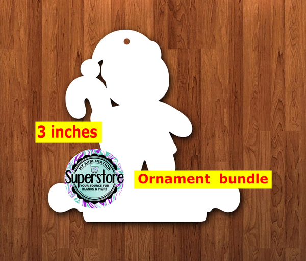 Gingerbread Girl With Rolling Pin  - With or Without Hole - bundle price - MDF sublimation blanks