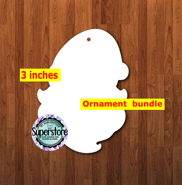 Santa Gnome Head - With or Without Hole - bundle price - MDF sublimation blanks
