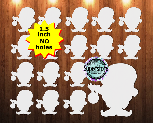 Gnome With Bulb - 10 or 20pc bundle - 1.5 or 2 inch size (great for badge reels & hairbow centers)