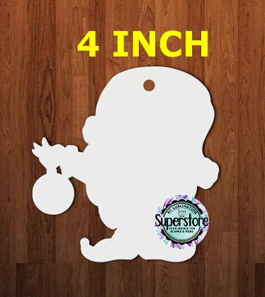4 inch Gnome with bulb - MDF Sublimation Blank