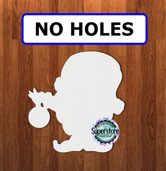 Gnome with bulb - NO holes - Sublimation Blank MDF