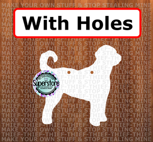 Standing golden doodle - WITH holes - Wall Hanger - 5 sizes to choose from - Sublimation Blank