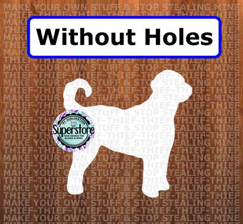Standing golden doodle - withOUT holes - Wall Hanger - 5 sizes to choose from - Sublimation Blank