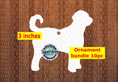Golden doodle - WITH hole - Ornament Bundle Price