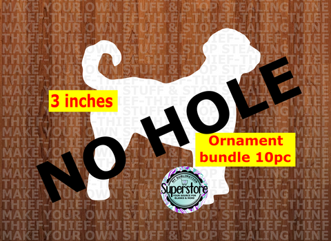 Golden doodle - withOUT hole - Ornament Bundle Price