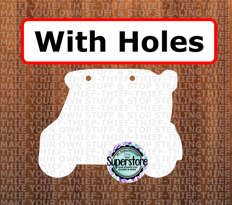 Golf cart - WITH holes - Wall Hanger - 5 sizes to choose from - Sublimation Blank