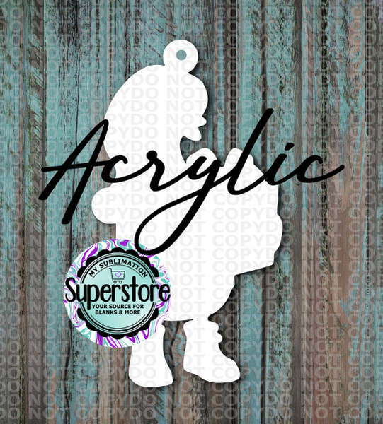 Clear Acrylic -  Goose with gift -  With or Without Hole  - Sublimation Acrylic