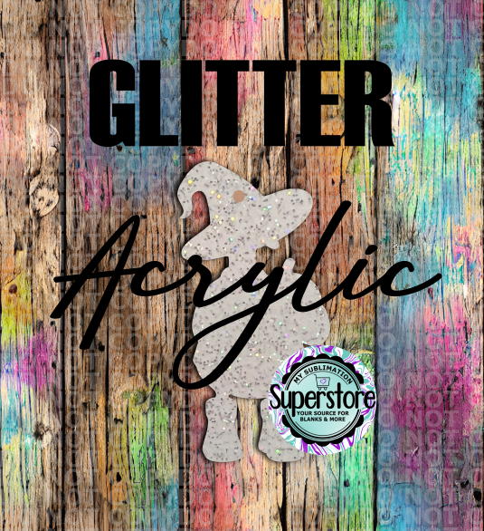GLITTER Goose With Pumpkin - With or Without Hole  - Sublimation Acrylic