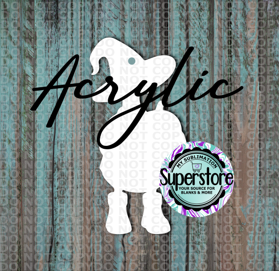Clear Acrylic -  Goose With Pumpkin -  With or Without Hole  - Sublimation Acrylic