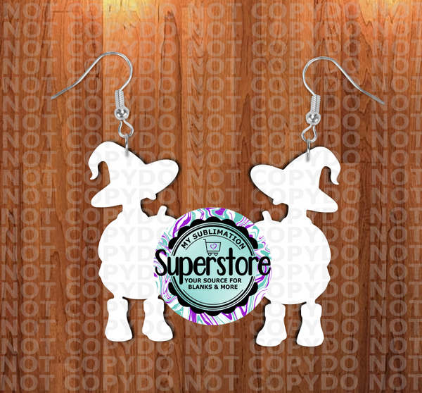 Goose With Pumpkin- earrings 2 sizes  1.5 / 2 inch -  BULK PURCHASE 10pair - Single sided MDF