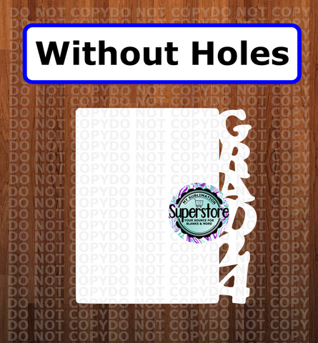 Grad 24 frame withOUT holes - 3 different sizes use drop down bar -  Sublimation Blank MDF Single Sided