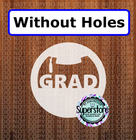 Graduation round withOUT holes - MDF Sublimation Blank