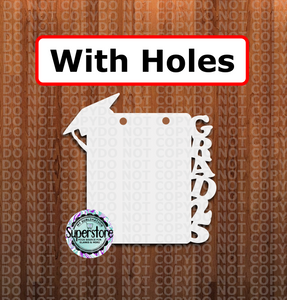 Grad 25 Sign  - WITH holes - Sublimation Blank MDF