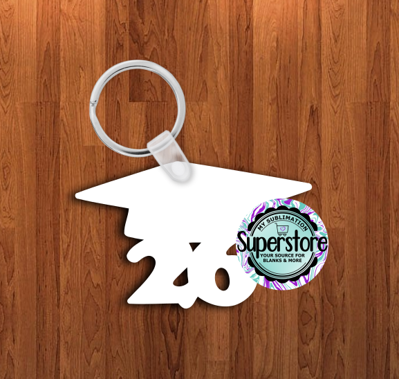Graduation 26 keychain - Single sided sublimation mdf blank 2.5 inch