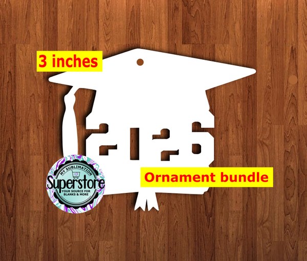 Graduation 2026 Cap & Paper  - With or Without Hole - bundle price - MDF sublimation blanks