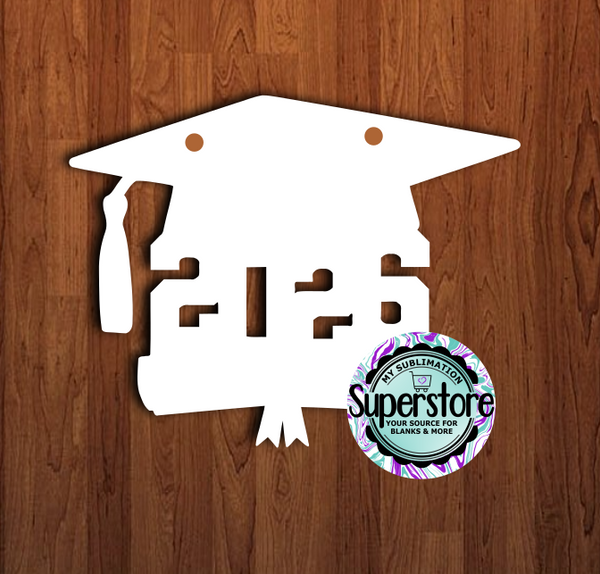 Graduation 2026 Cap & Paper  - With or Without Hole - Sublimation Blank MDF