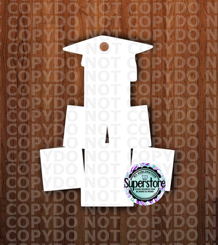 Grad Pic Tree Ornament WITH hole or NO hole option  - MDF Sublimation Blank
