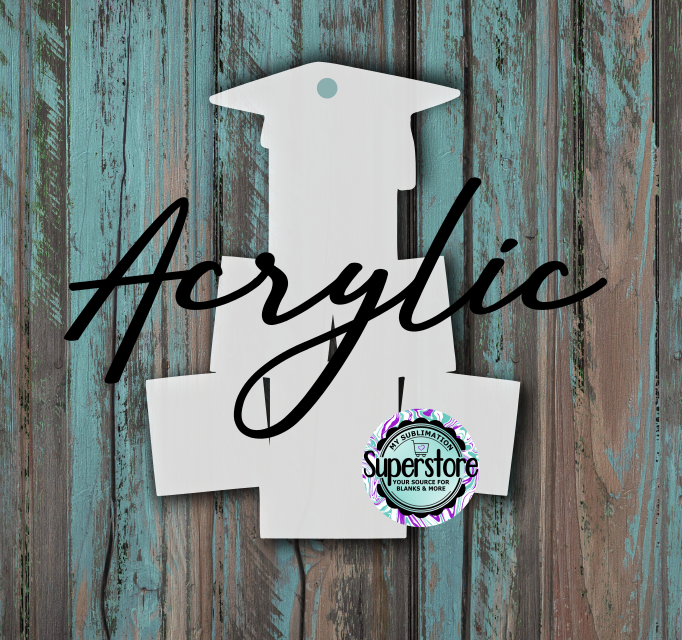 Acrylic Grad Pic Tree  -  With or Without Hole  - Sublimation Acrylic