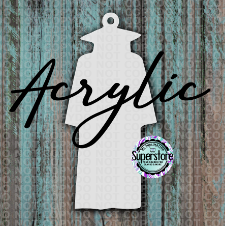 Clear Acrylic Grad Gown 4 inch - Sublimation Acrylic