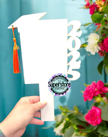 2025 sign - Paddle - Fan - Size 10.5 inch-  Sublimation blank