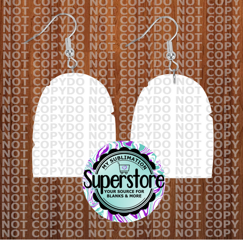 Gravestone - earrings 3 sizes - 10pair - MDF Sublimation