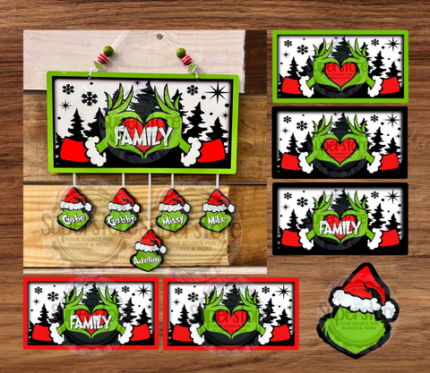 Digital Download Bundle - Family board with head