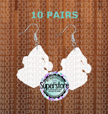 G head earrings - BULK PURCHASE 5 or 10pair - 1.5 inch or 2 inch - MDF Sublimation Blanks