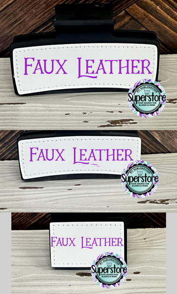 *Faux leather - Hair clip sublimation blanks - Bulk order option - 3 size options