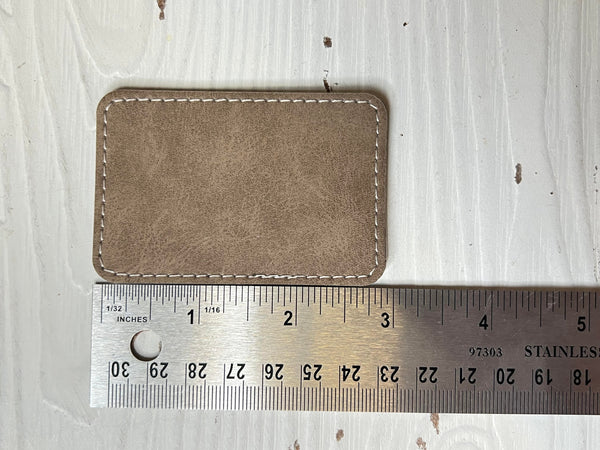 3 inch Faux leather #3 - 10 Rectangle hat patches ( bundle price)