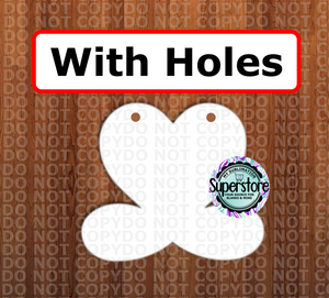 Heart Infinity - WITH  holes - Sublimation Blank MDF