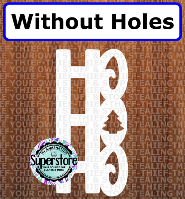 Ho Ho Ho - withOUT holes - Wall Hanger - 5 sizes to choose from - Sublimation Blank