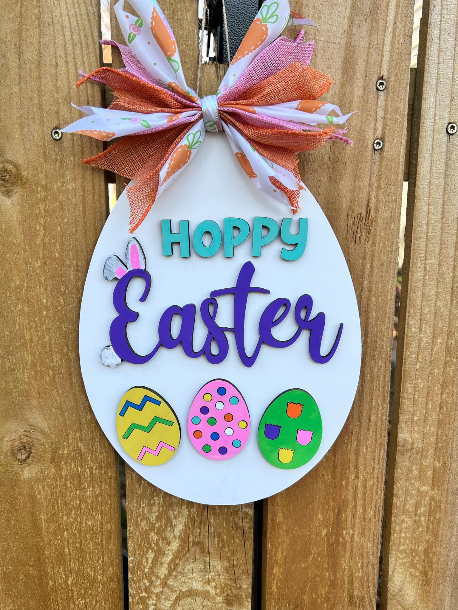 Hoppy Easter unfinished Wood Round DIY Kit