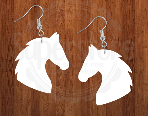Horse earrings 3 sizes - 10pair - MDF Sublimation
